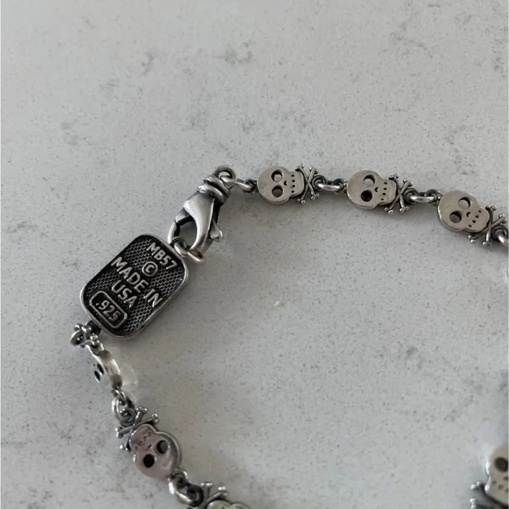 King Baby Silver Skull Bracelet - Picture 3 of 4